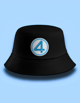 FantasyFit Fantastic Four logo hat - Stylish Black Bucket